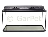 GarPet Aquarium Komplett Set rechteckig mit LED Abdeckung Filter Heizer Aquariumset (80x35x40 Set LED)